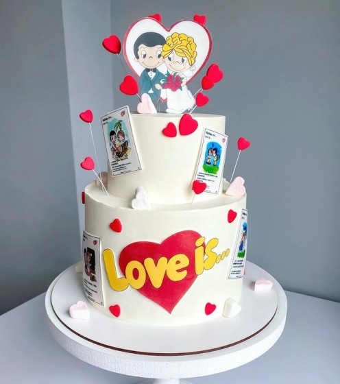 Купить Свадебный торт в стиле Love is…❤️