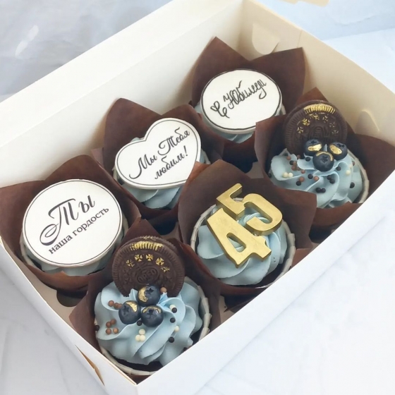 Купить Капкейки на юбилей 45